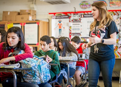 Teacher Walking in Classrooms