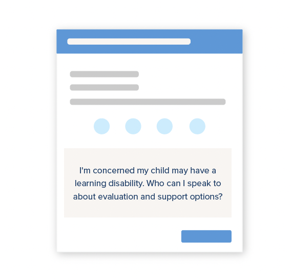 Dialogue box on Let's Talk asking for assistance