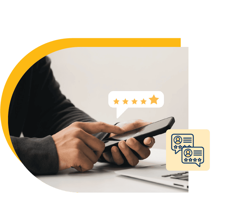 Adult rating service experience on their smartphone