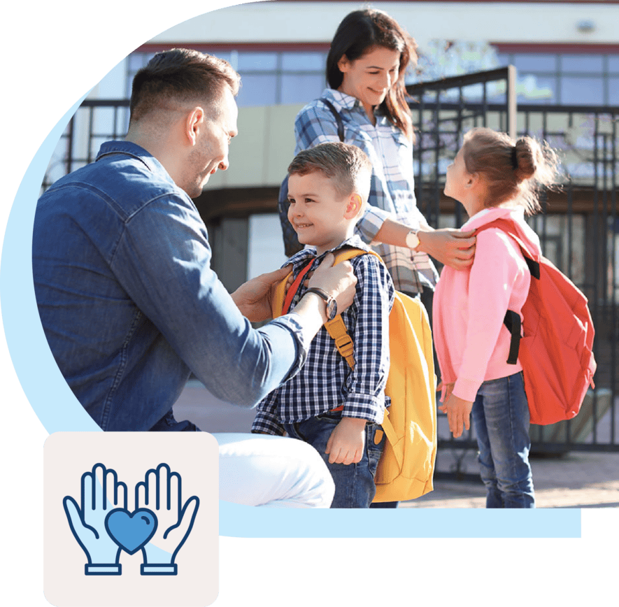 Parent's conversing with their children outside of school